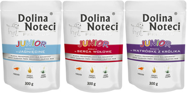 Mokra karma dla psa Junior Dolina Noteci Premium MIX 12x300g