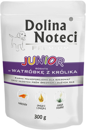 Mokra karma dla psa Junior Dolina Noteci Premium MIX 12x300g