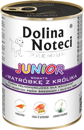 DNP JUNIOR BOGATA W WĄTRÓBKĘ Z KRÓLIKA 400g