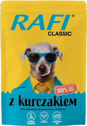 Rafi Classic Mokra karma dla psa z kurczakiem saszetka ZESTAW 10x400g