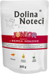 Mokra karma dla psa junior Dolina Noteci Premium bogata w serca wołowe saszetka 300 g