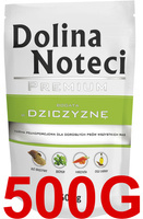 Mokra karma dla psa Dolina Noteci Premium bogata w dziczyznę saszetka 500 g