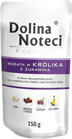 Mokra karma dla psa Dolina Noteci Premium bogata w królika z żurawiną saszetka 150 g